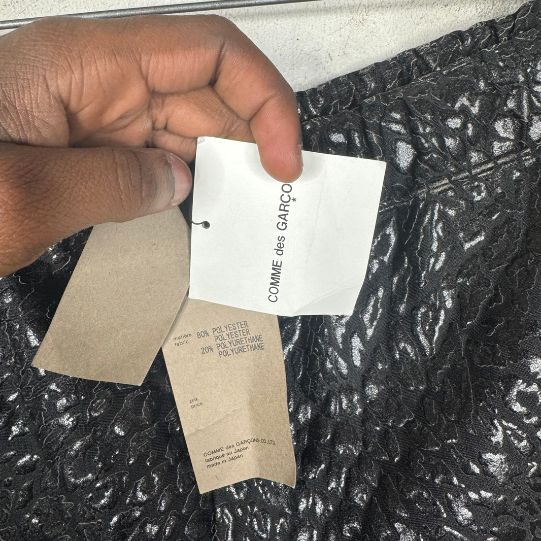Comme Des Garçons Homme Black Cheetah Print Shorts