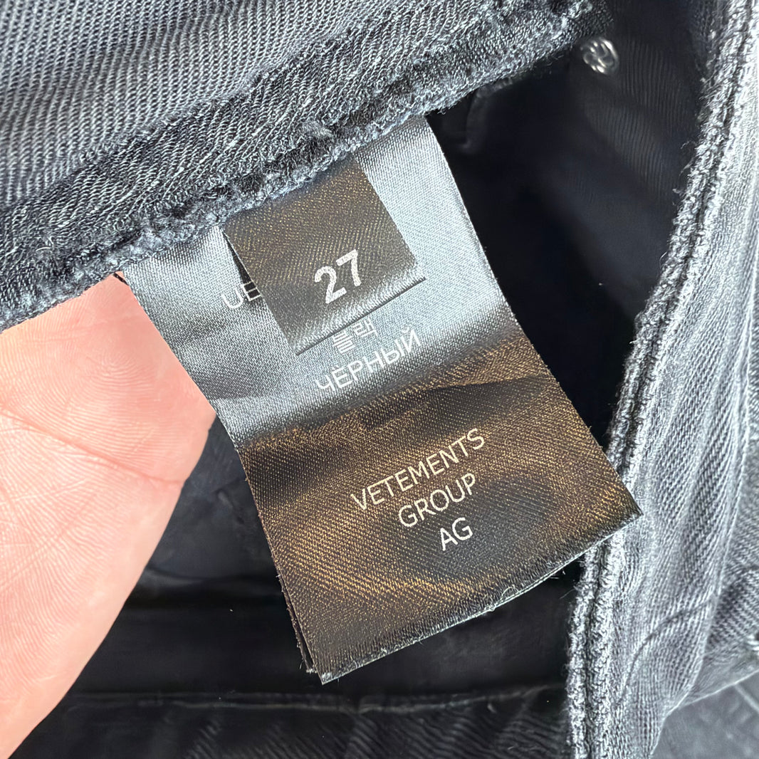 Vetements Black Baggy Jeans