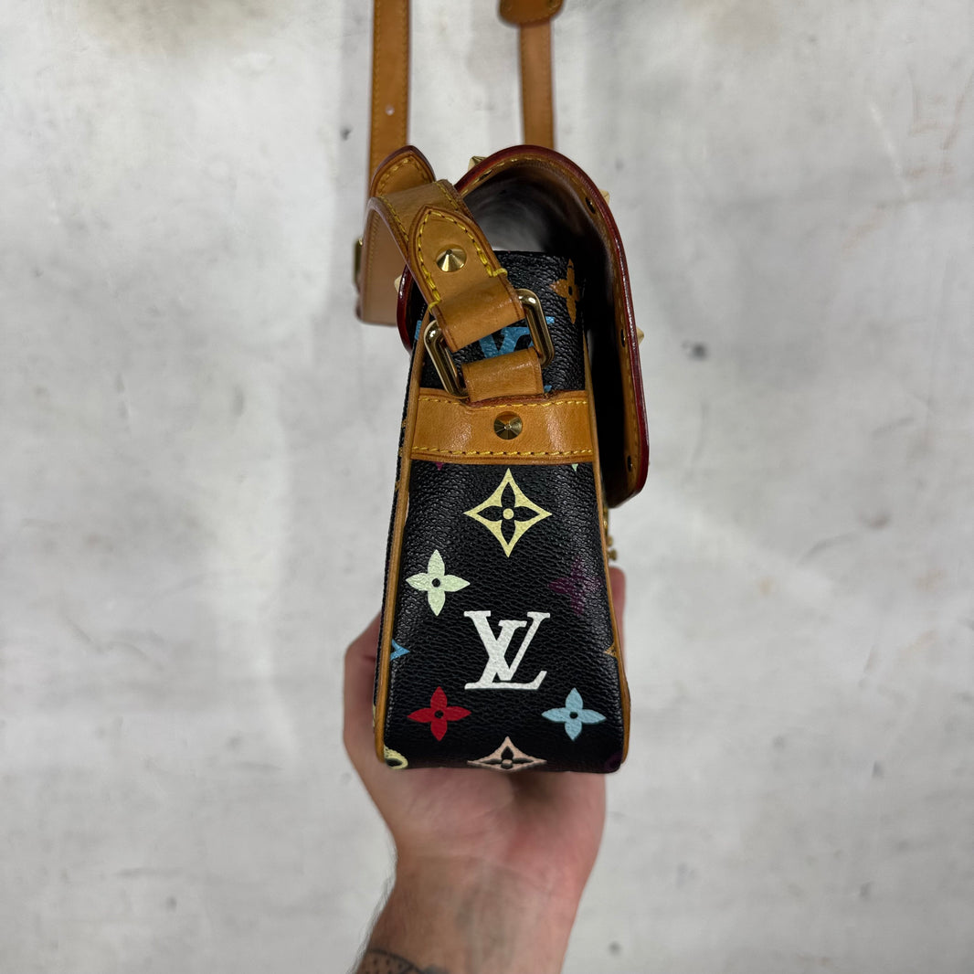 Louis Vuitton Black Murakami Messenger Bag