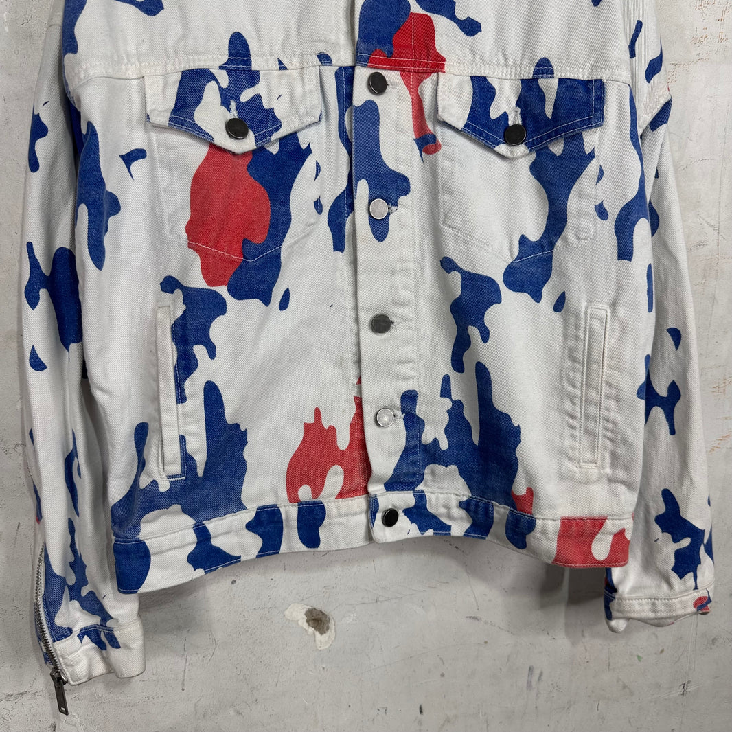 424 Camo Hooded Denim Jacket