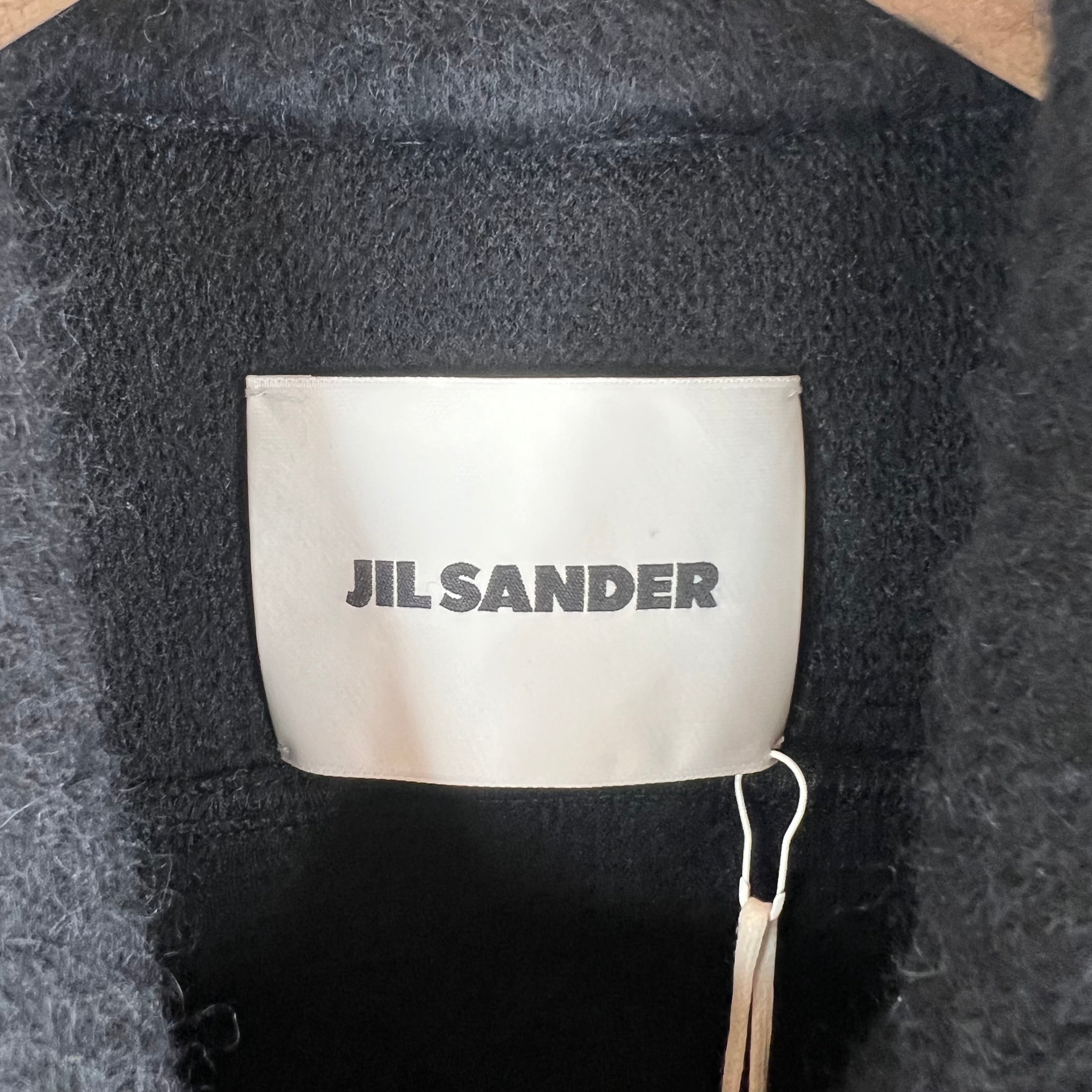 Jil Sander Black Alpaca/Wool Blend Snap Button Overshirt – www