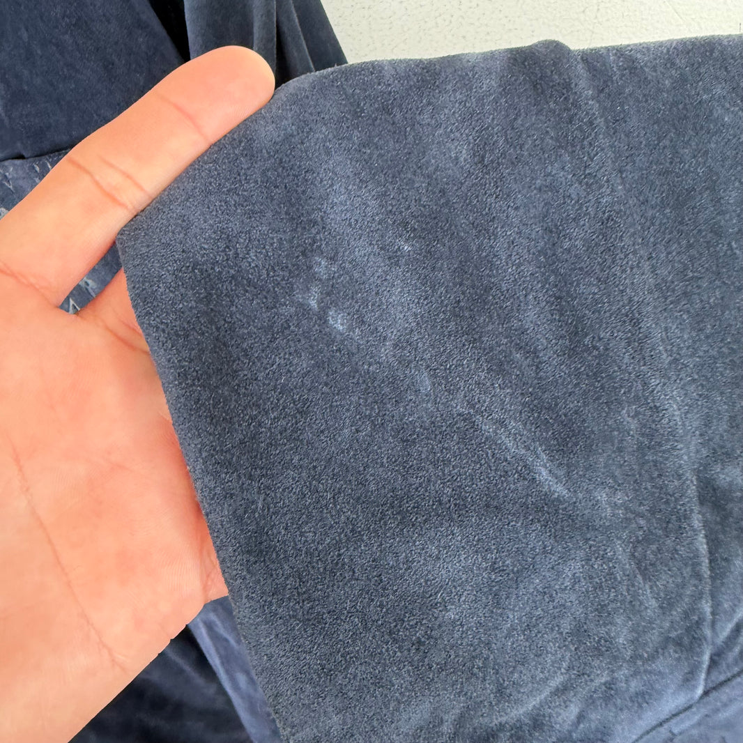 Louis Vuitton Navy Monogram Suede Overshirt