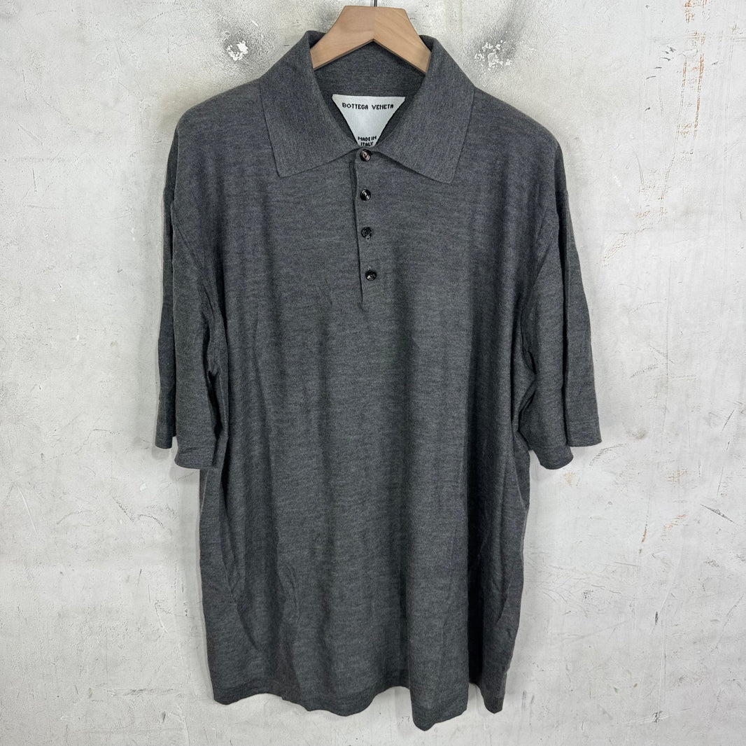 Bottega Veneta Triangular Knit S/S Polo