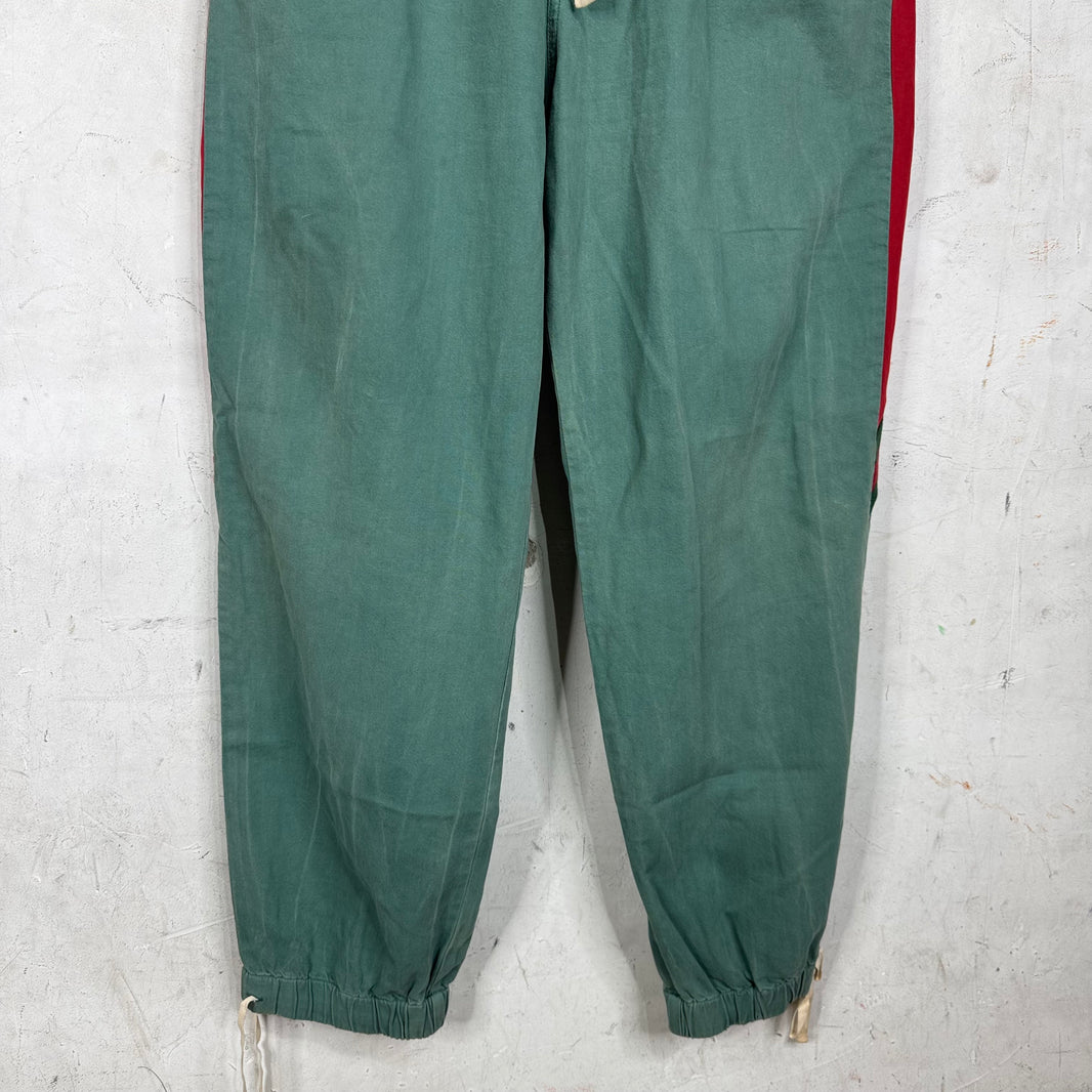 Gucci Green Paneled Nylon Pants