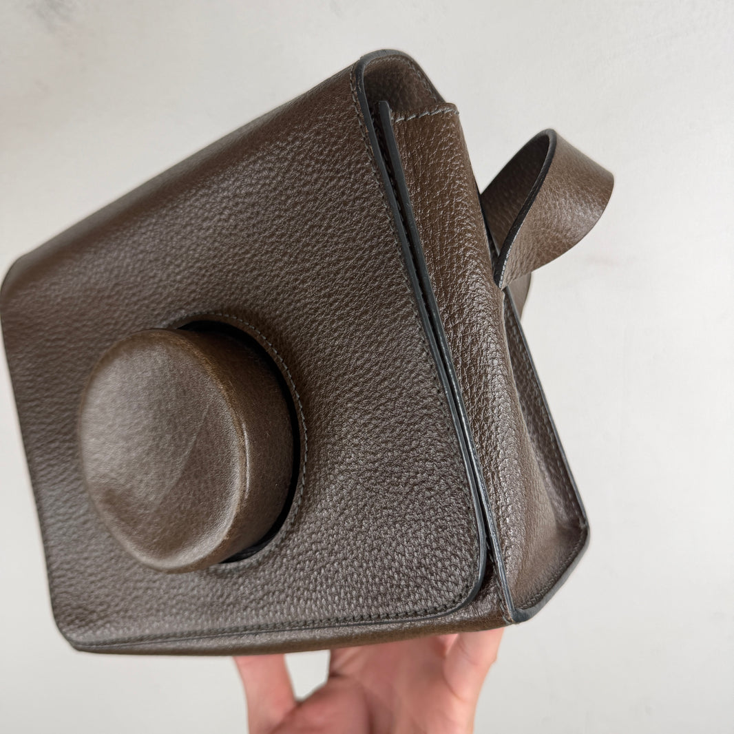 Lemaire Brown Leather Camera Side Bag