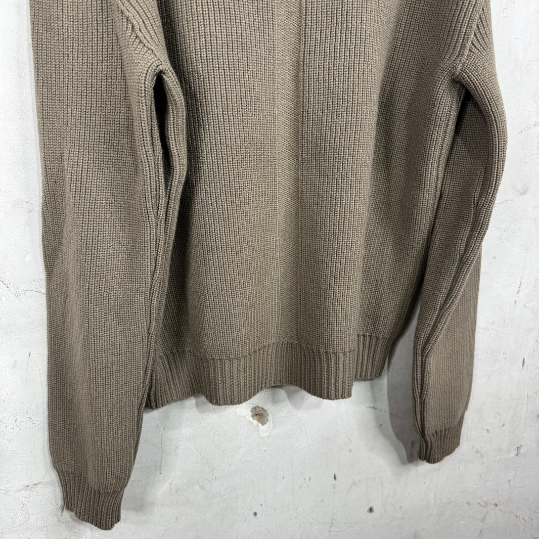 Rick Owens Porterville Mockneck Beige Sweater
