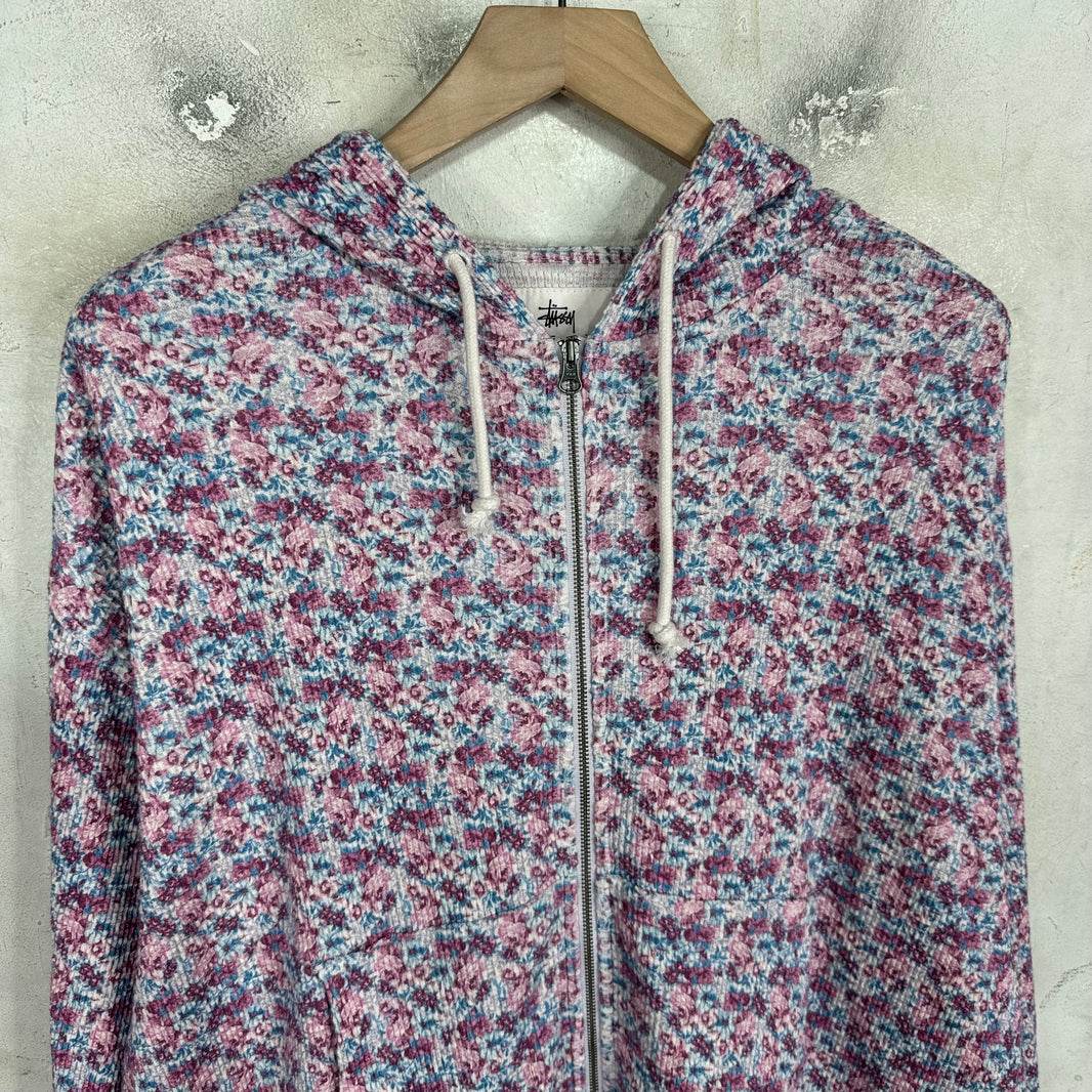 Stussy Floral Thermal Zip Hoodie