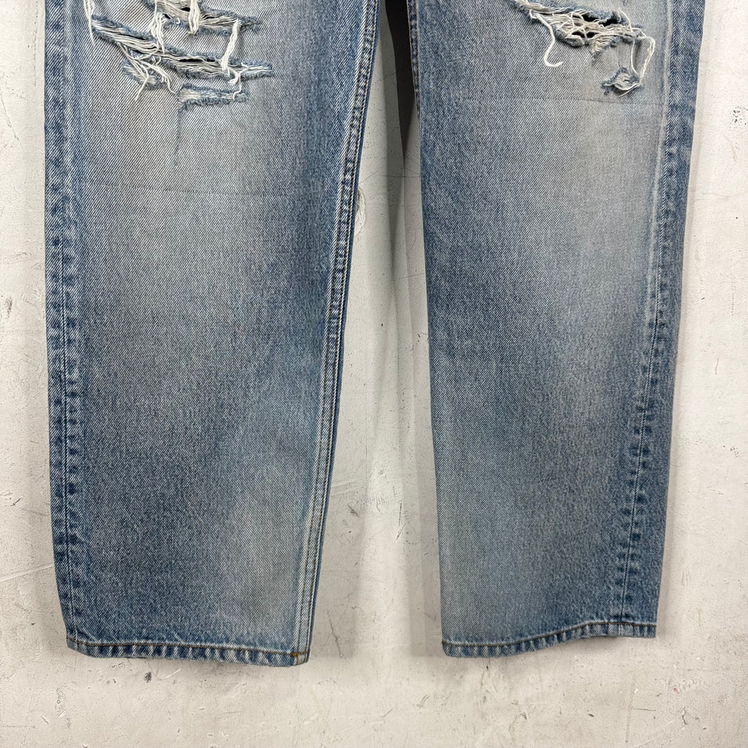 Balenciaga Layered Track Distressed Jeans