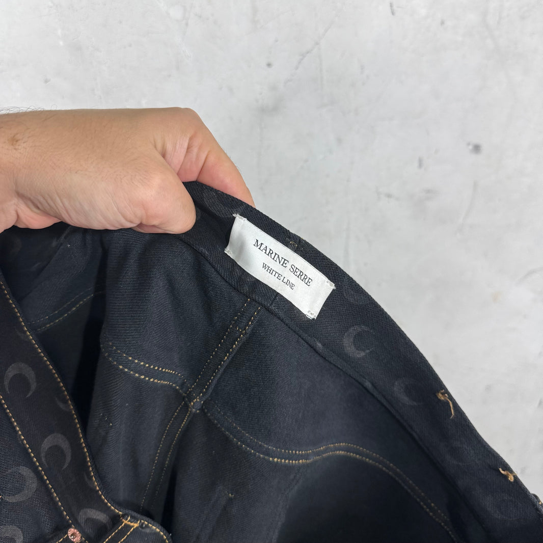 Marine Serre Patchwork Monogram Baggy Jeans