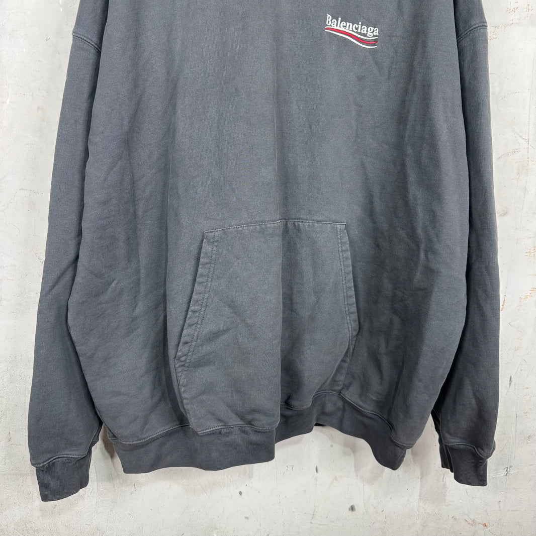 Balenciaga Embroidered Campaign Hoodie