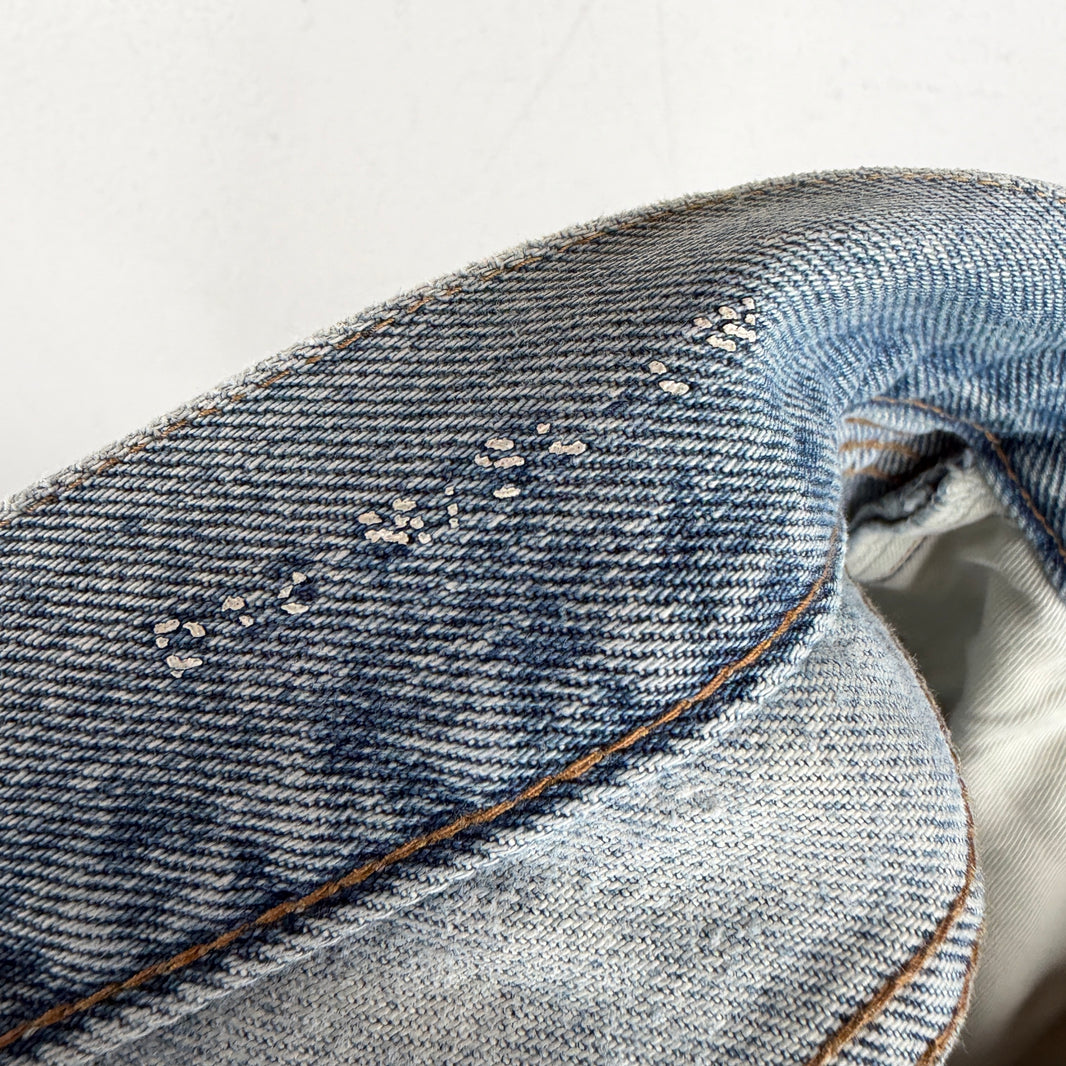 Saint Laurent Light Wash Repaired D18 Denim Jeans