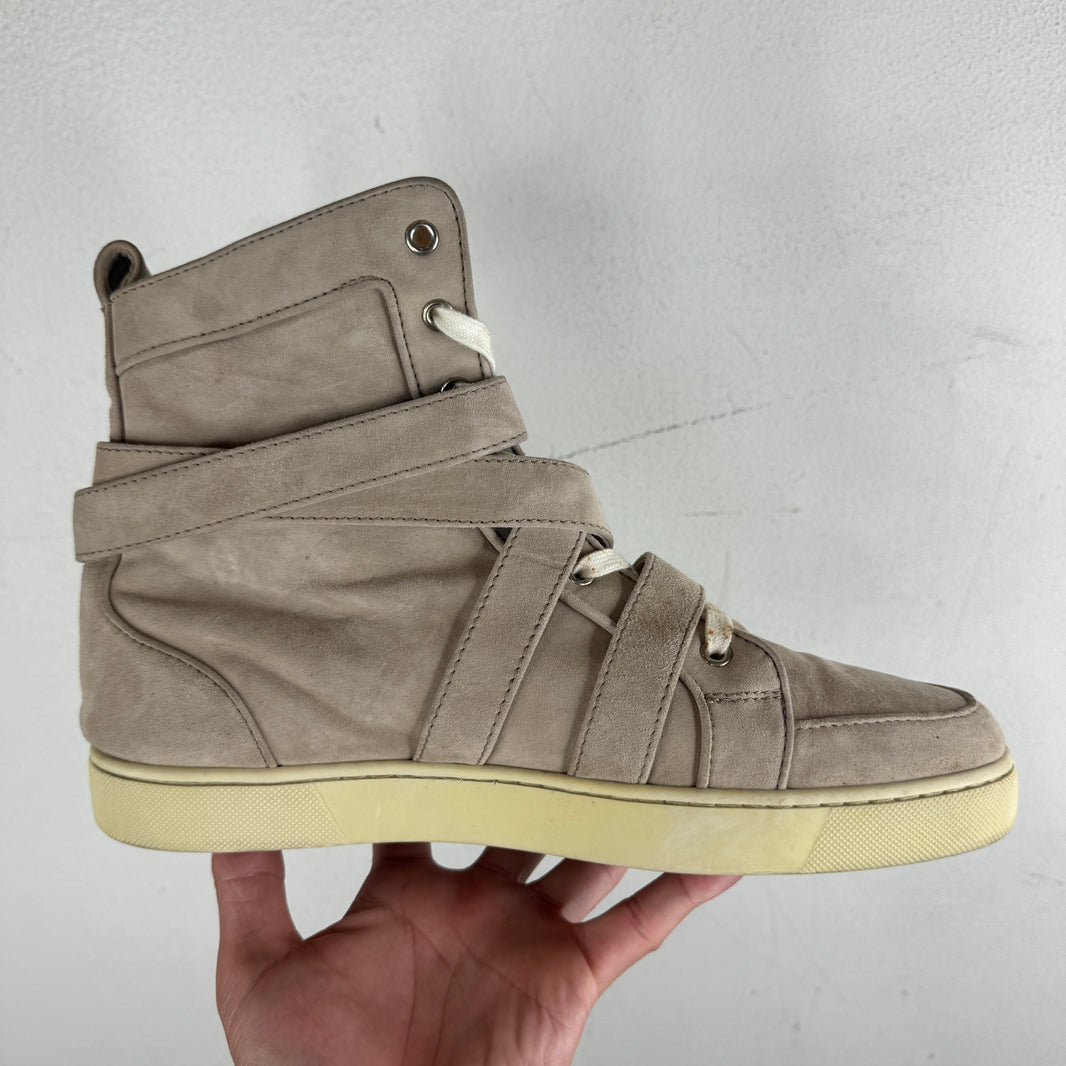 Christian Louboutin Beige Strap Hi Top Sneaker
