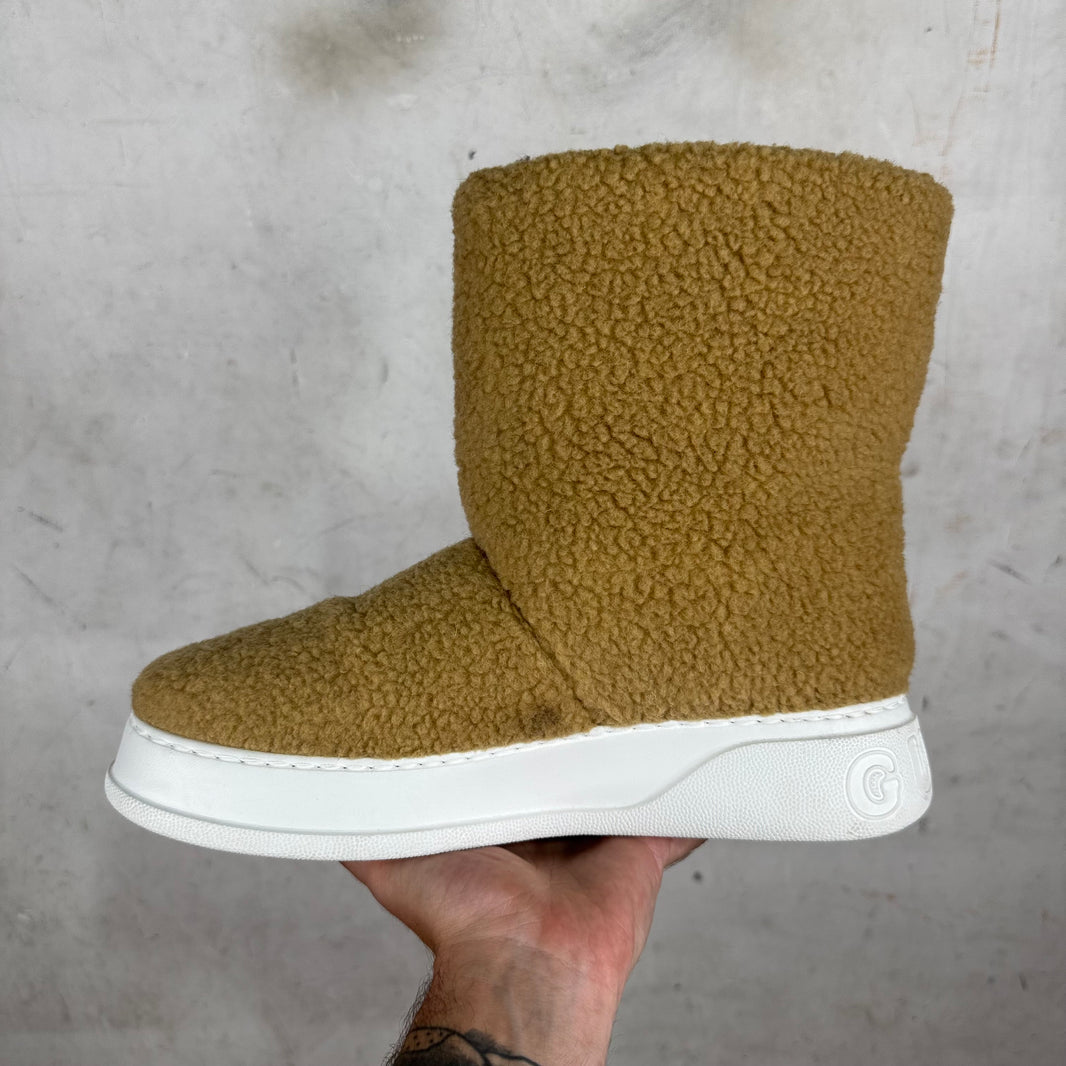 Gucci Auckland Interlock Faux Shearling Boot