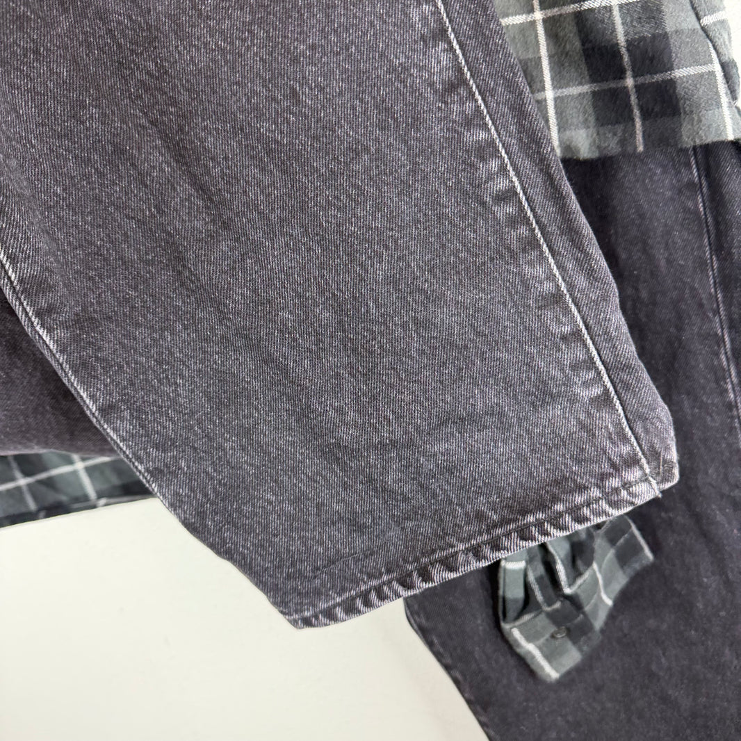 Supreme Undercover Black Layered Flannel Jeans