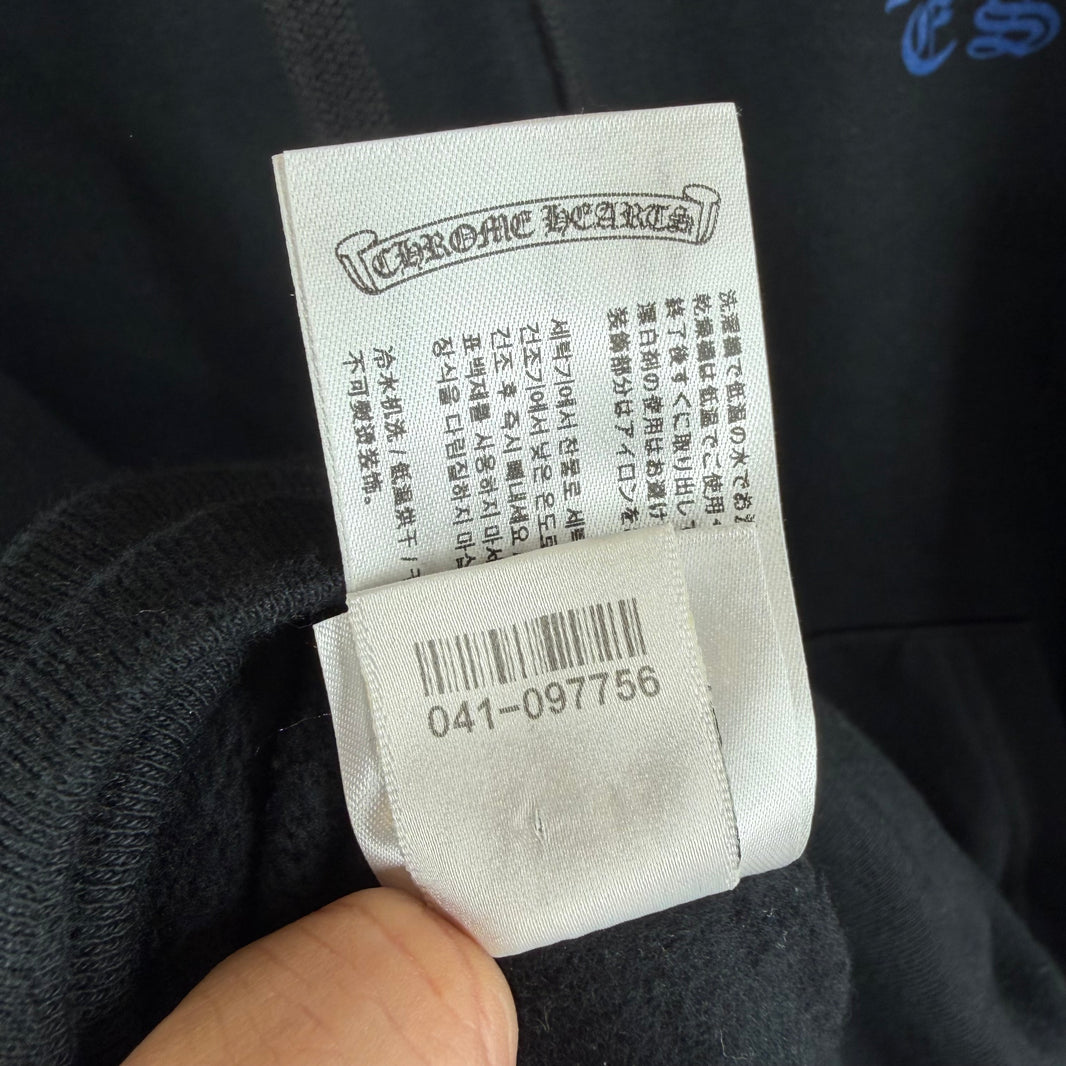 Chrome Hearts Blue Vertical Logo Hoodie