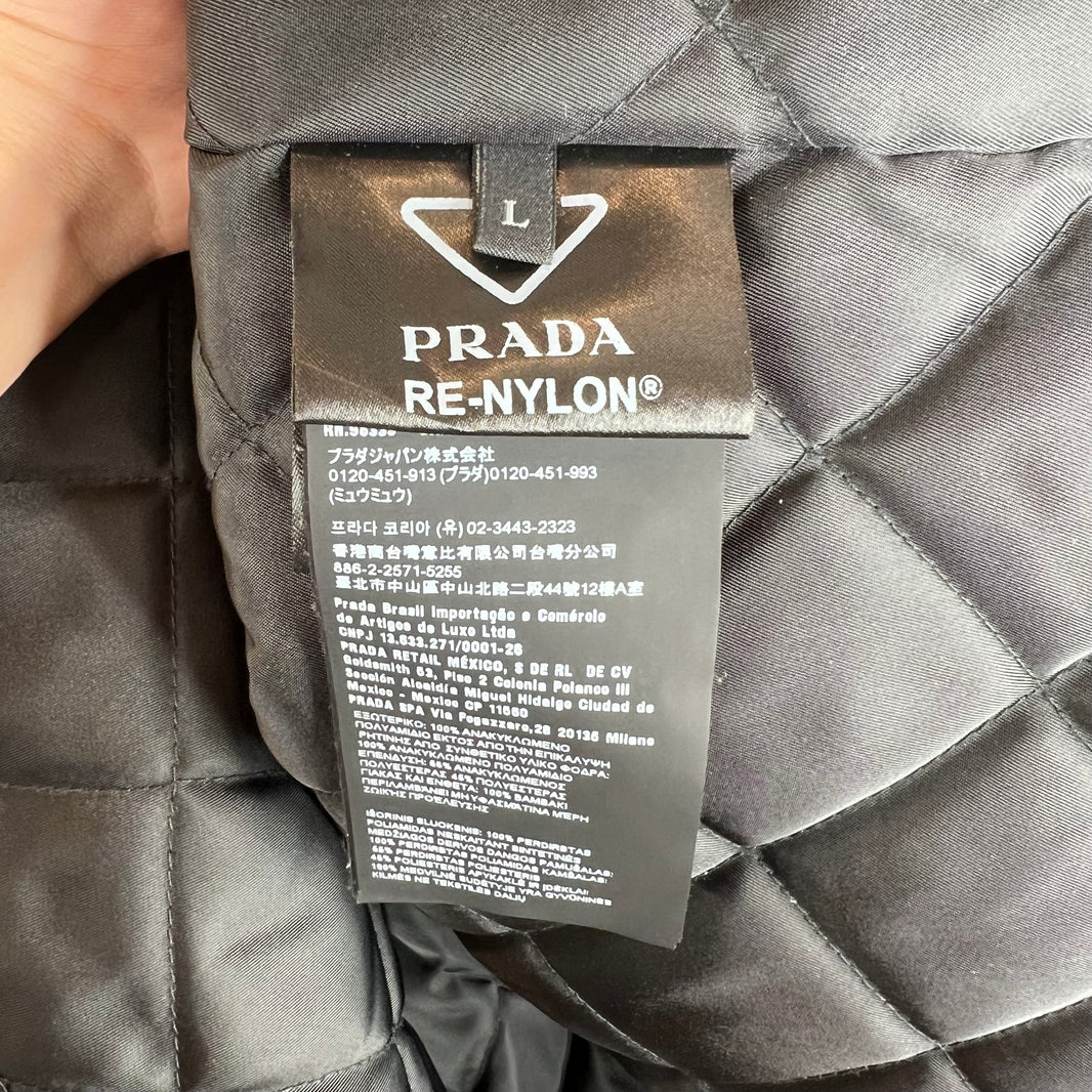 Prada Padded Snap Button Badge Jacket