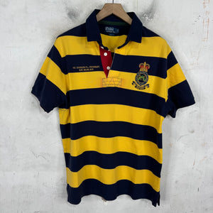 Ralph Lauren Navy/Yellow Striped Bleecker Polo