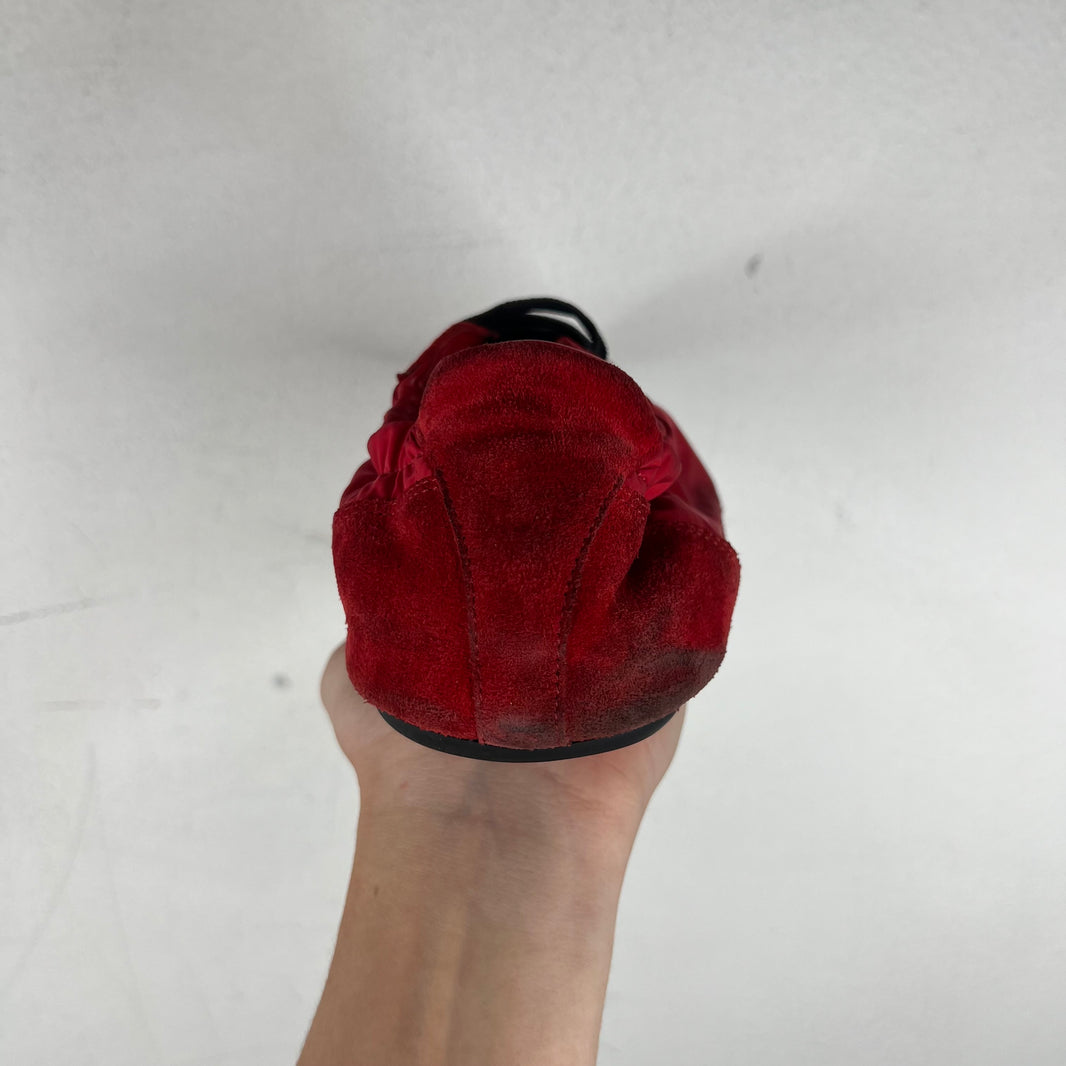 Prada Red Collapse Sneakers