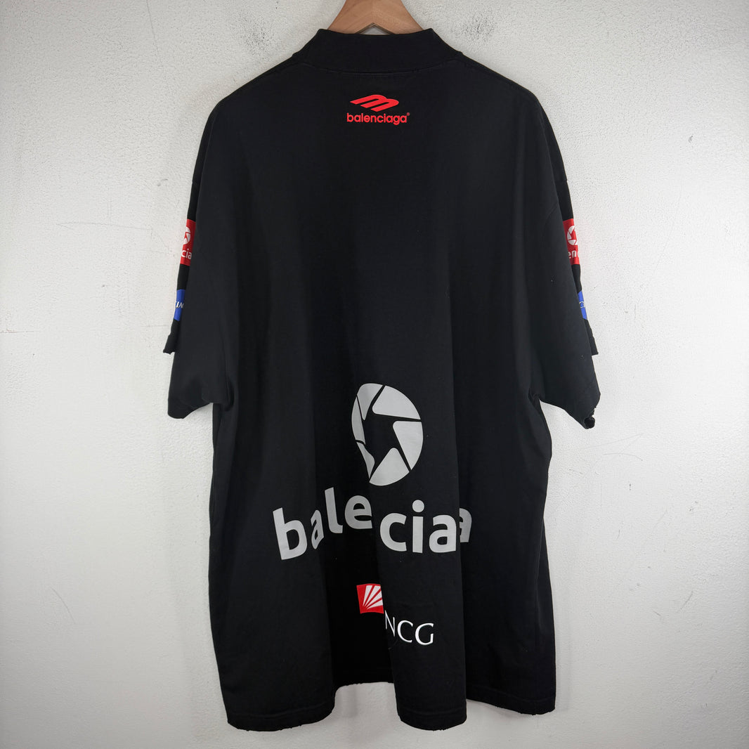 Balenciaga Sample Oversized Multi Logo Racer T-Shirt