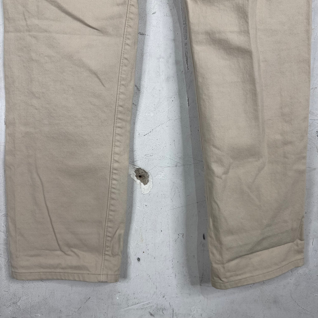 RRL Beige Straight Legged Jeans