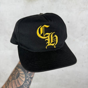 Chrome Hearts Black Yellow CH Baseball Hat