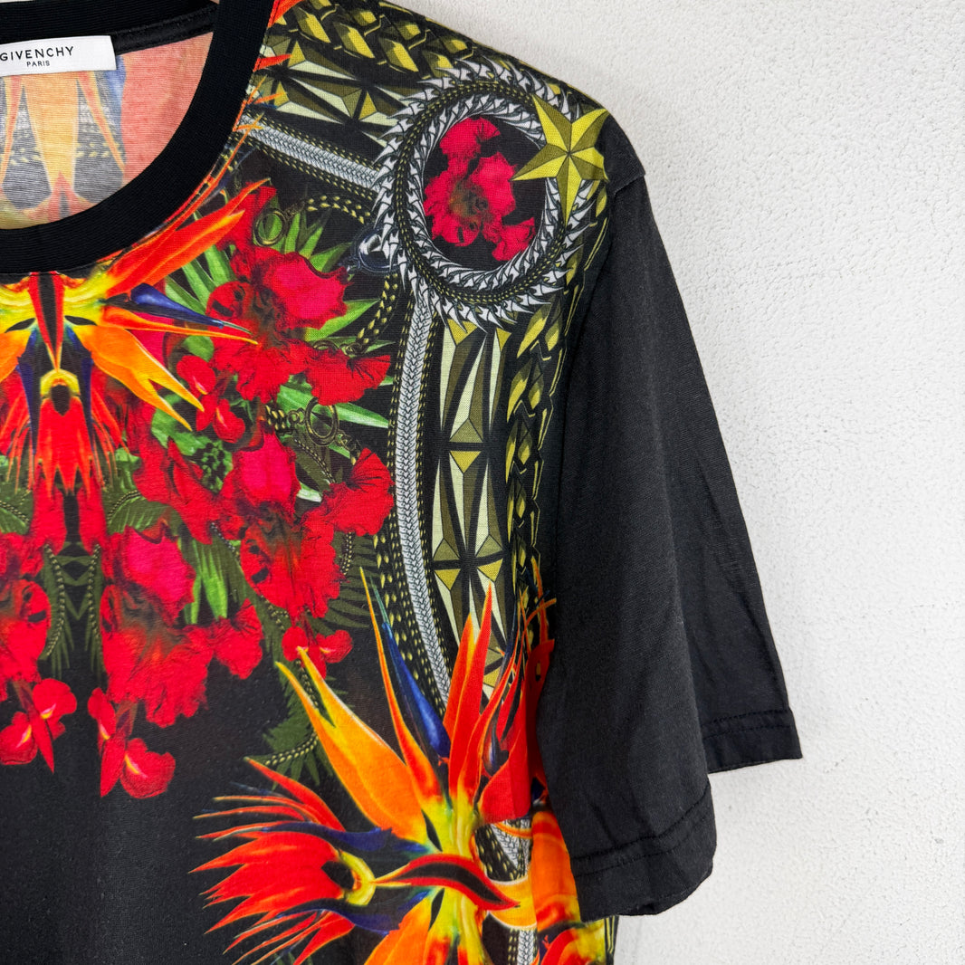 Givenchy Floral Birds Of Pray Black T-Shirt