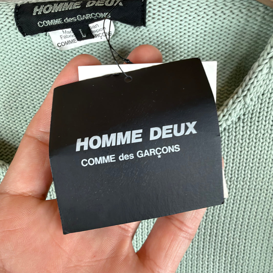 CDG Homme Deux Distressed Knit Sweater