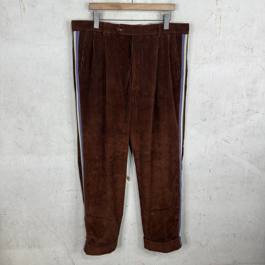 Gucci Brown Corduroy Striped Trousers