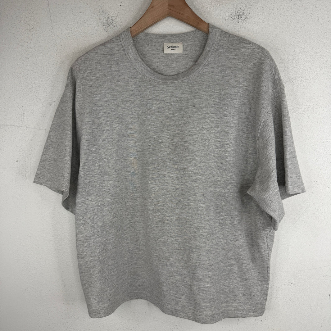 Saint Laurent Gray Logo T-Shirt
