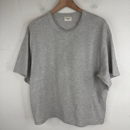 Saint Laurent Gray Logo T-Shirt