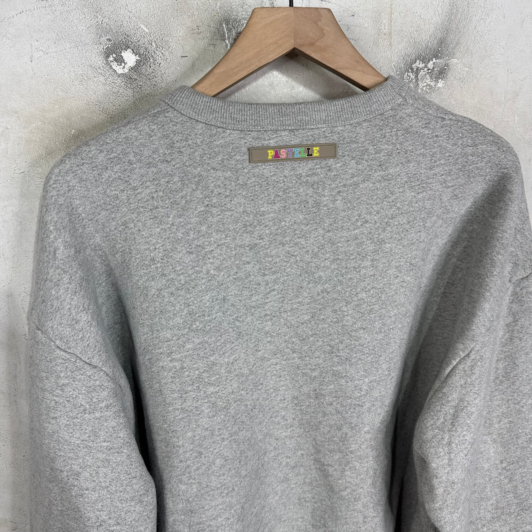 Pastelle Cropped Basketball Crewneck