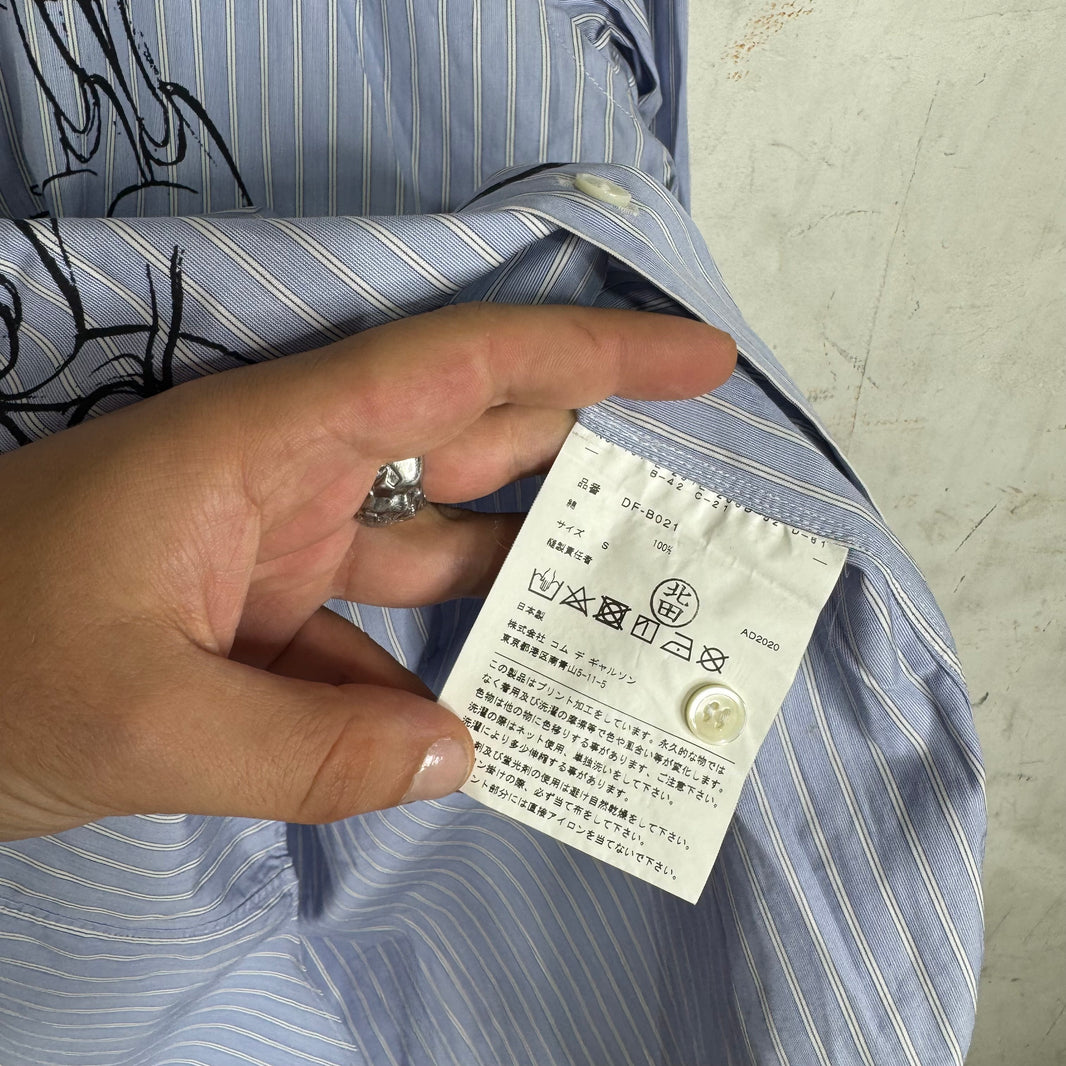 CDG Homme Deux Disney Sketch Striped Shirt