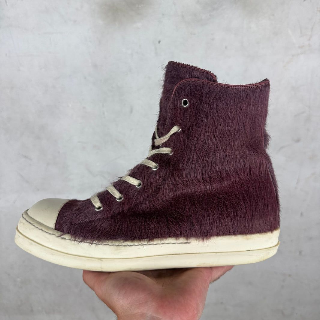 Rick Owens Purple Ponyhair Ramones