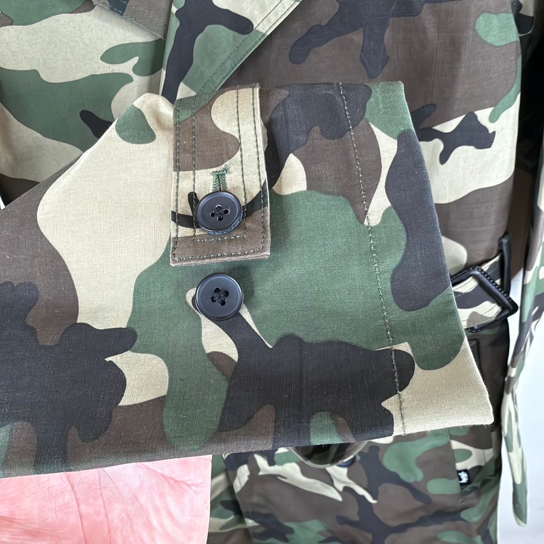 Stussy Woodland Camo Trench Coat