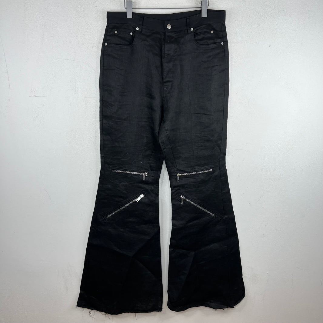 Rick Owens Linen Bolan Zipper Pants