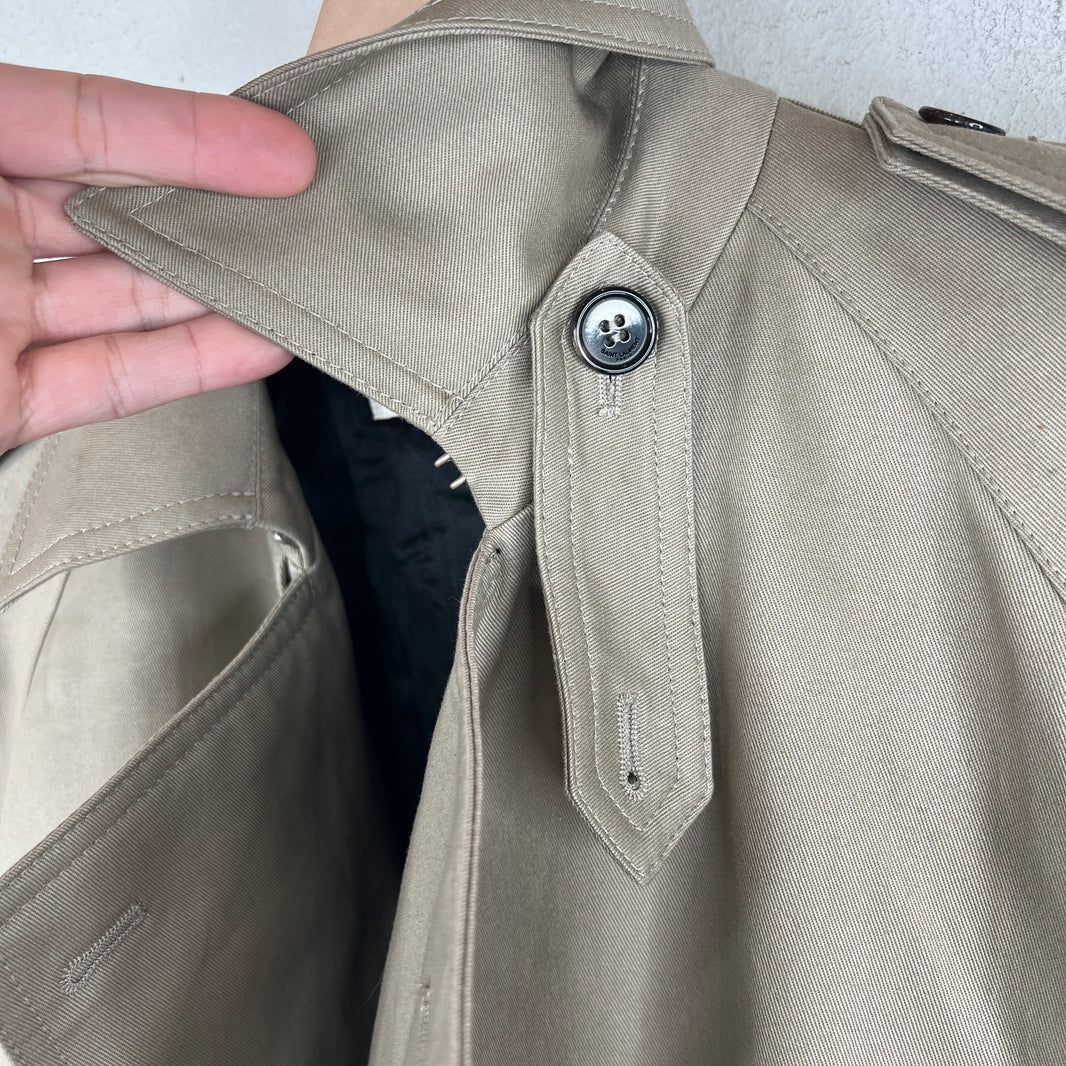 Saint Laurent Gray Trench Coat