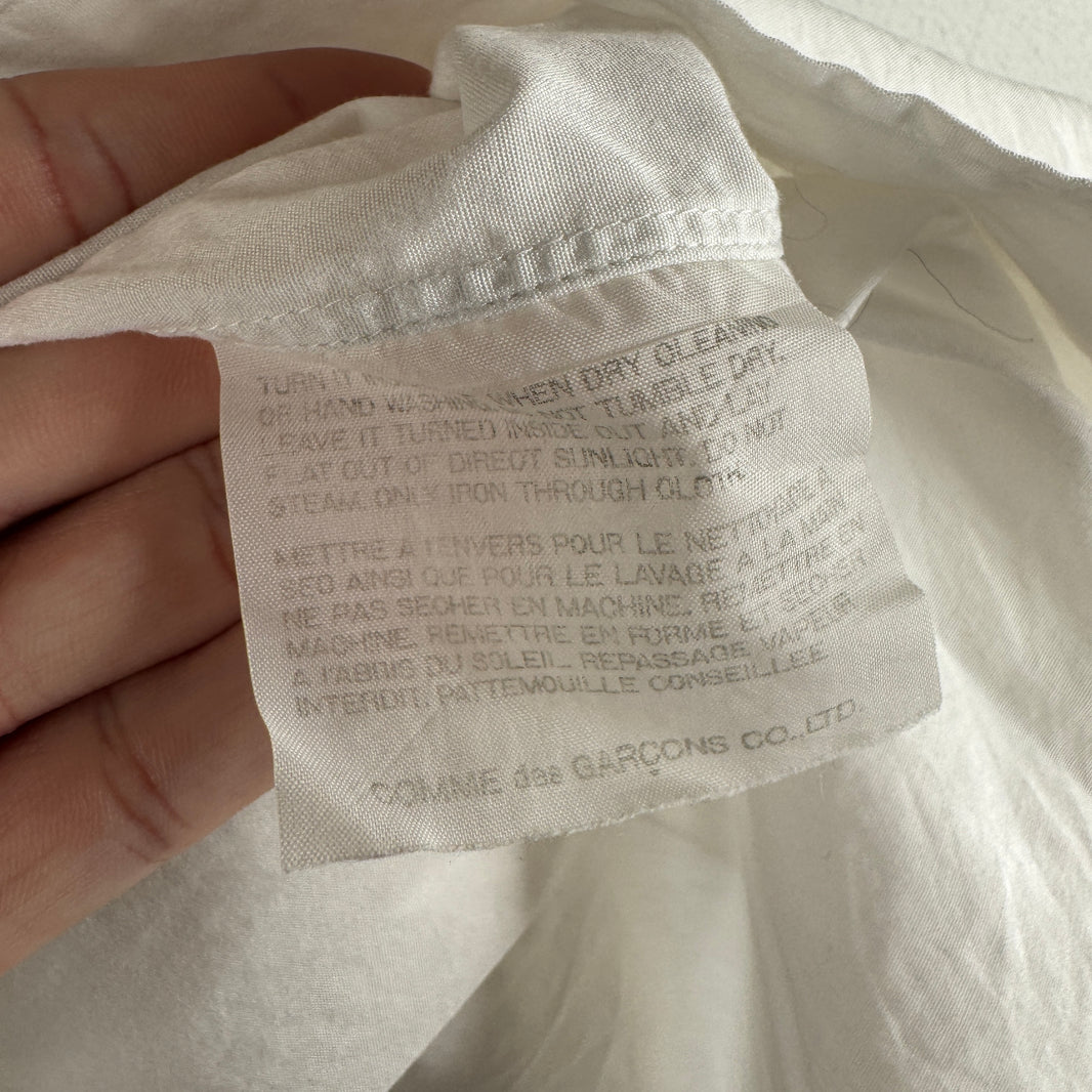 CDG White Sleeve Detail Button Up Shirt