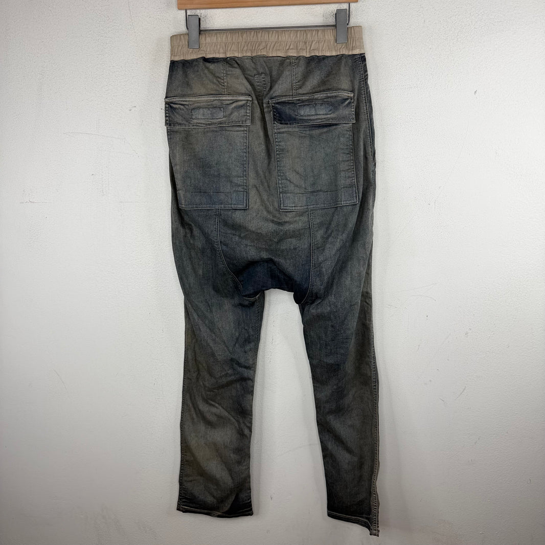 DRKSHDW Long Drawstring Hustler Denim Trousers
