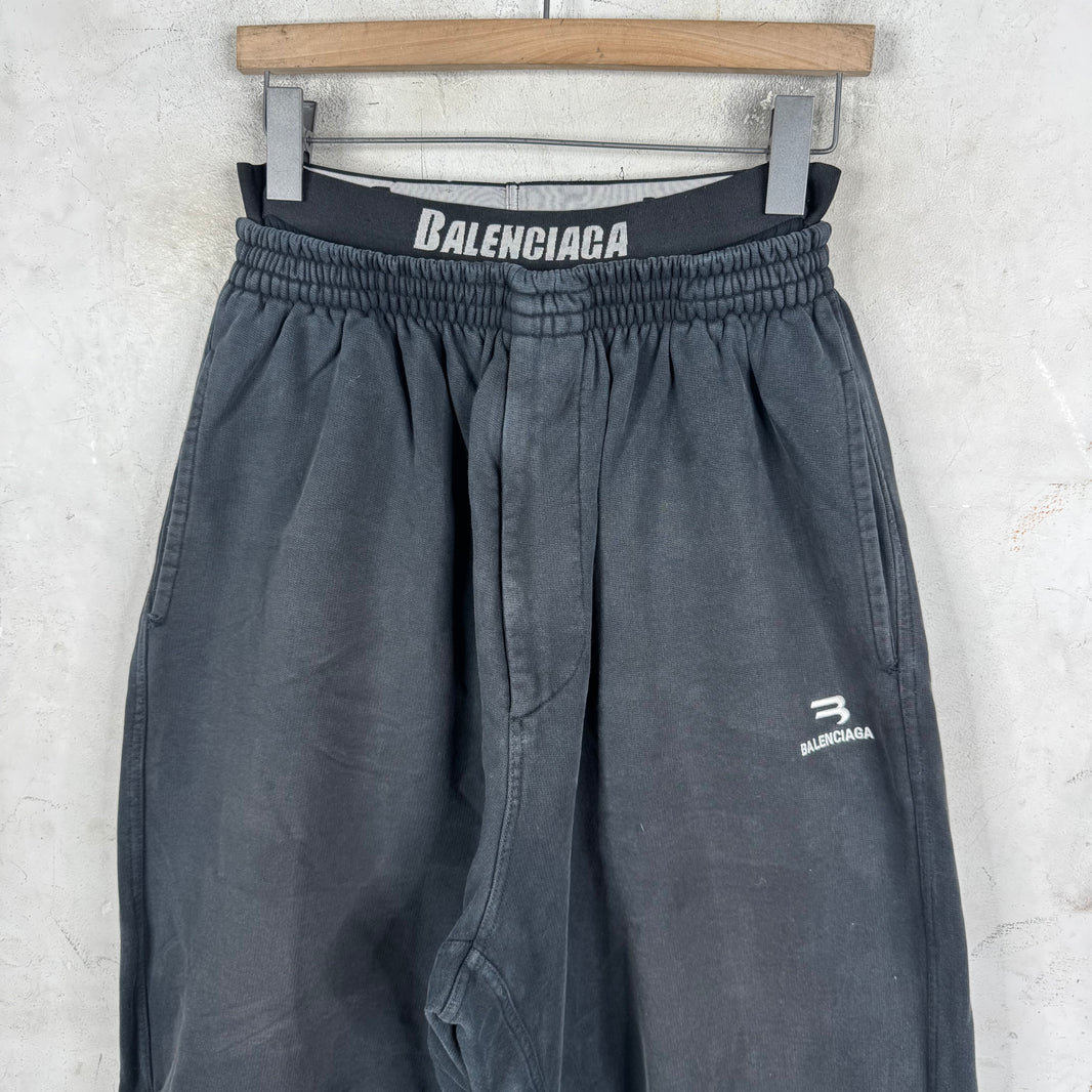 Balenciaga Sporty B Layered Waist Sweatpants