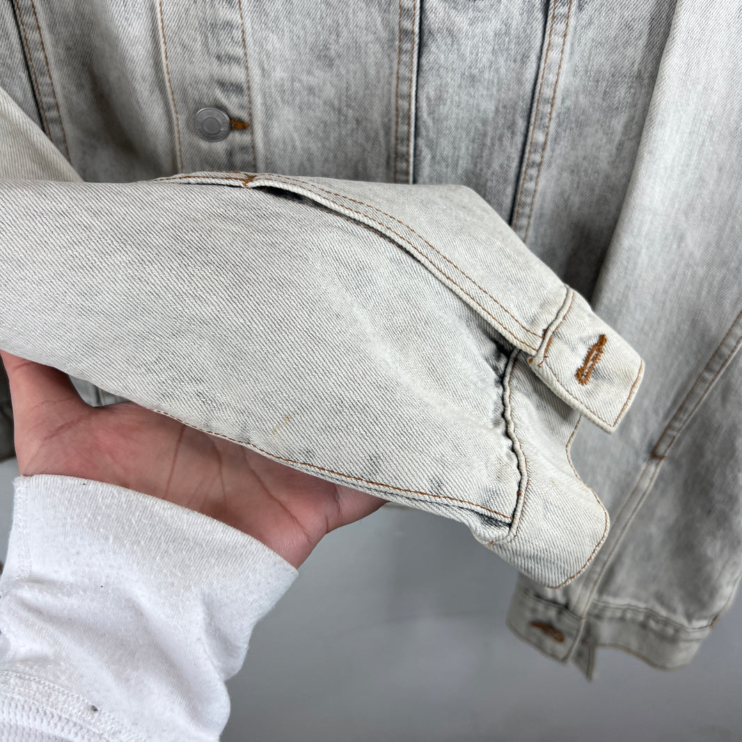 Martine Rose Zip Stone Wash Denim Jacket