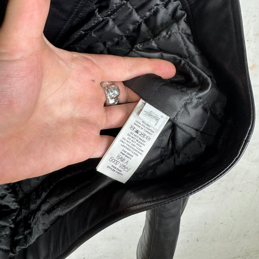 Stussy Leather Cafe Racer Jacket