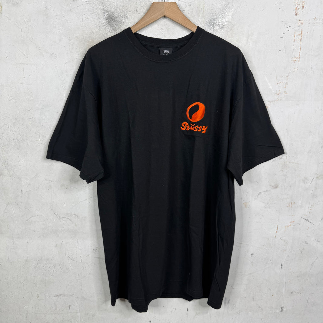 Stussy x Our Legacy Black Embroidered T-Shirt