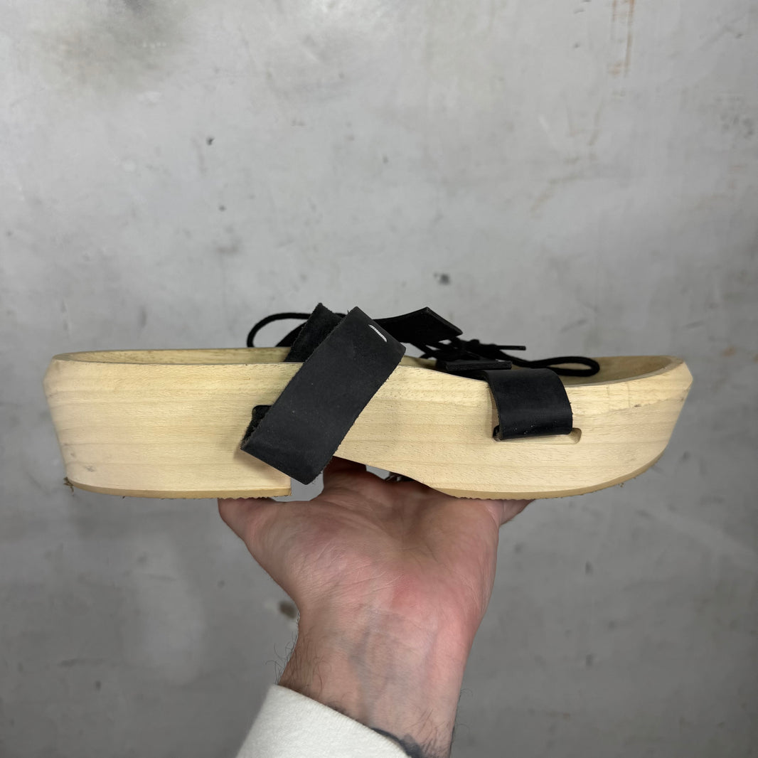 Margiela Wooden Strapped Clogs