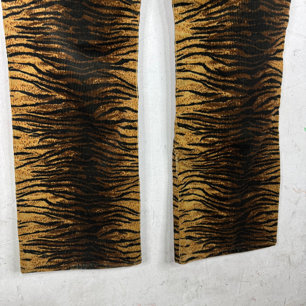 Celine Tiger Stripe Corduroy Flares