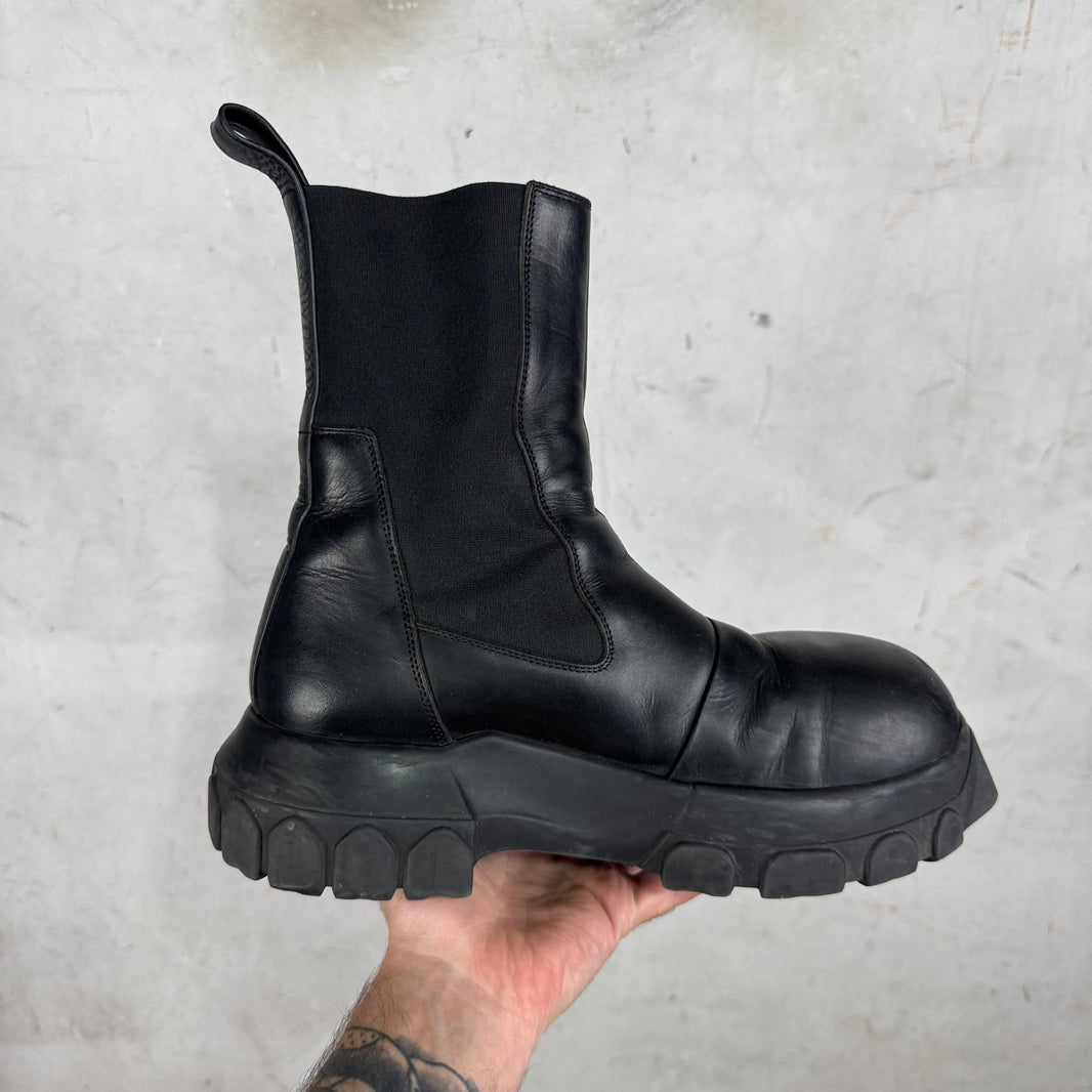 Rick Owens Leather Bozo Beetle Boots