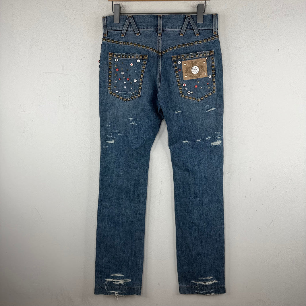D&G Re-Edition Studded Jewel Jeans
