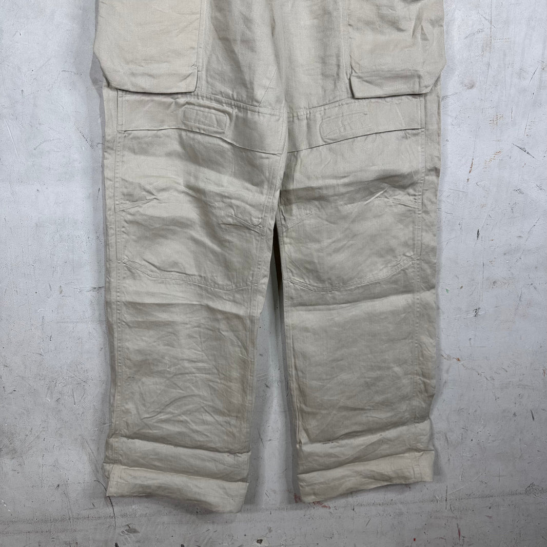 Rick Owens Hollywood Beige Linen Stefan Cargos