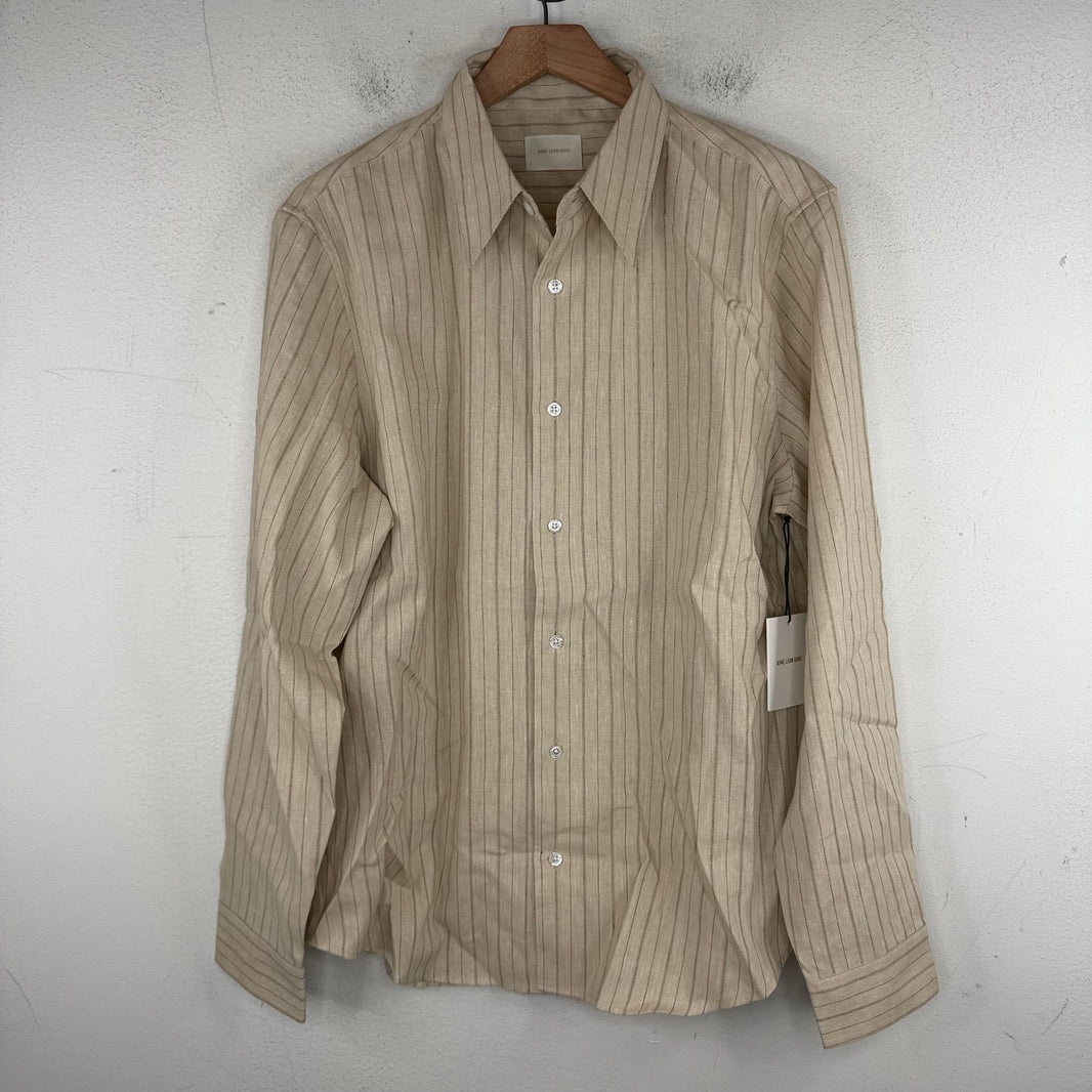 ALD Linen Pinstripe Button Up L/S Shirt
