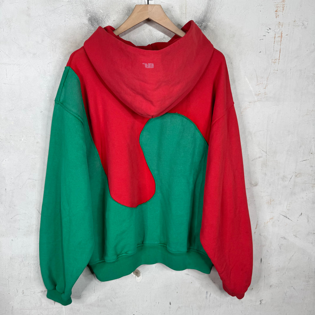 ERL Red/Green Wave Hoodie