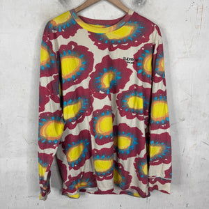 Supreme Red Painted Flowers L/S Shirt